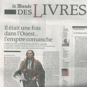 ANACHARSIS /// L'Empire comanche en une du Monde des Livres ANACHARSIS /// L'Empire comanche en une du Monde des Livres